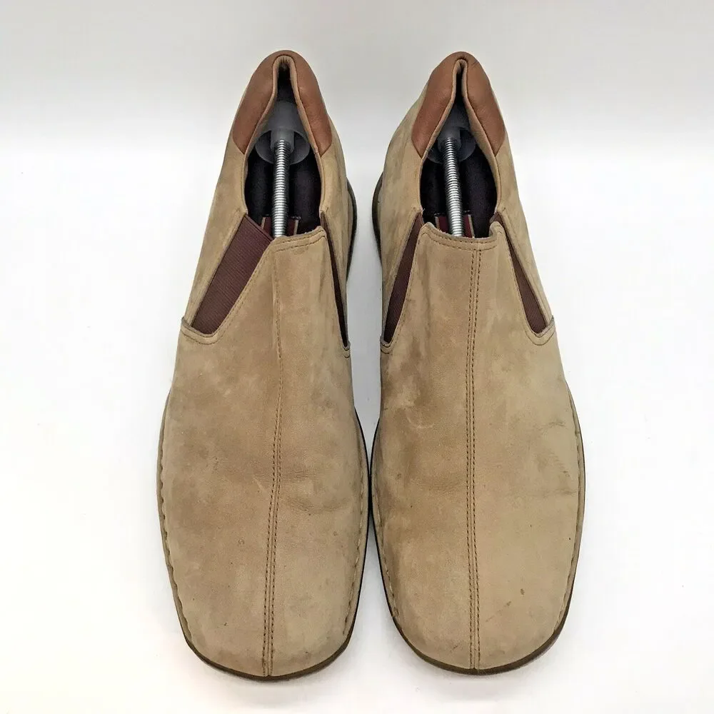Cole Haan Tan Nubuck Leather Loafers Men's 13M Causal Double Gusset 161 CO4496